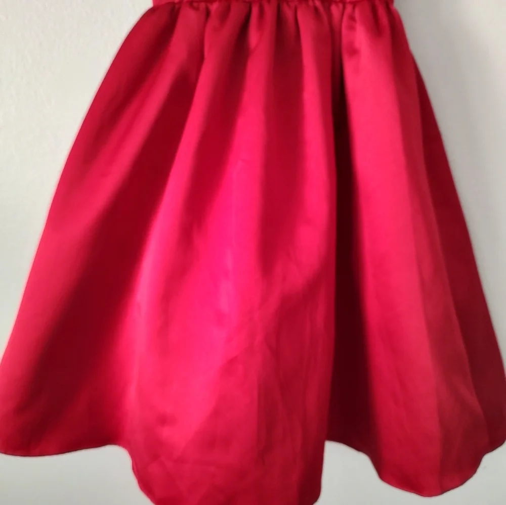 Party Girl Dress David's Bridal princess size 2T Color Burgundy Red Zipper Back - Picture 6 of 9